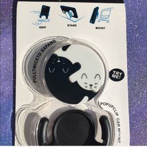 Cat Yin Yang PopUpSocket W/ Car Clip!